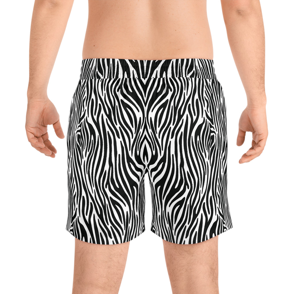 Zebra Men's Mid-Length Swim Shorts