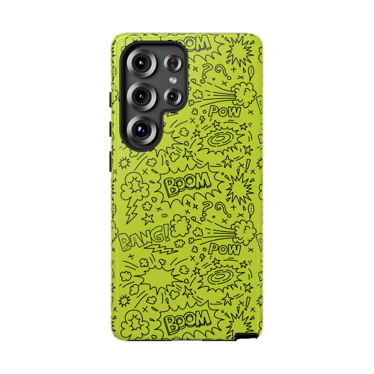 Neon Lime Wow Tough Case for iPhone, Galaxy, or Google Pixel