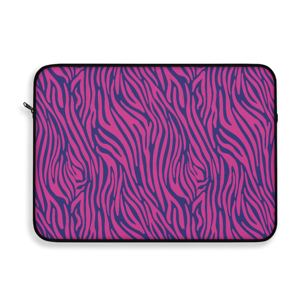 Zebra Print Pink Blue Laptop Sleeve