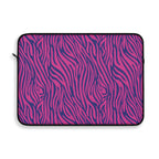 Zebra Print Pink Blue Laptop Sleeve