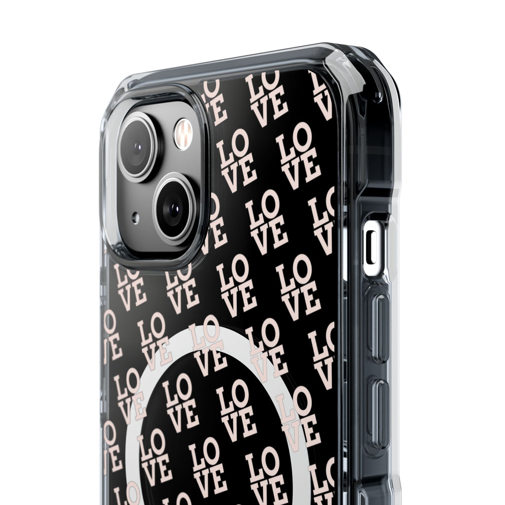 LOVE Magnetic iPhone 14, 15, 16 Series Clear Impact Cases