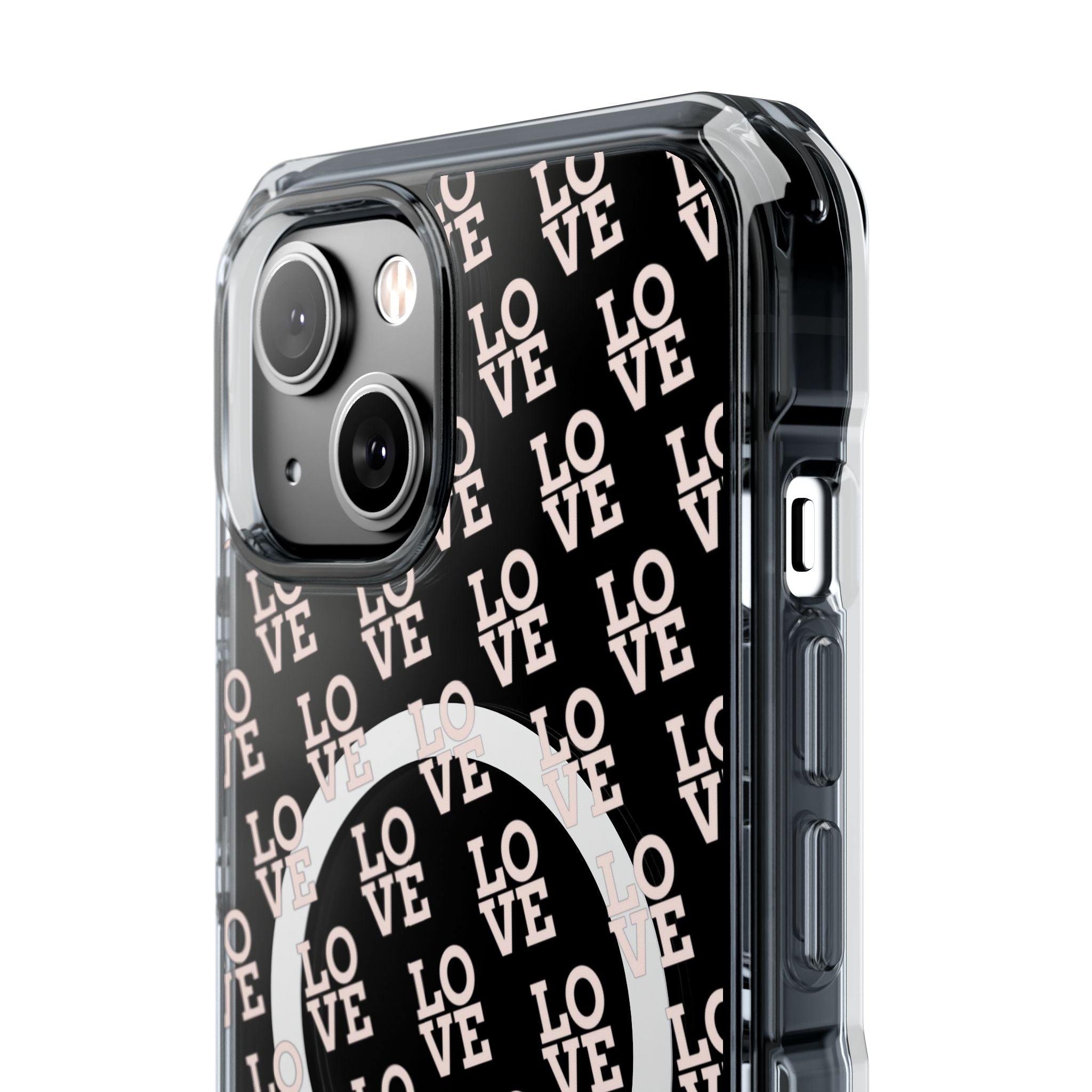 LOVE Magnetic iPhone 14, 15, 16 Series Clear Impact Cases