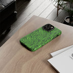Neon Green Zebra Tough Phone Case iPhone, Galaxy, or Google Pixel