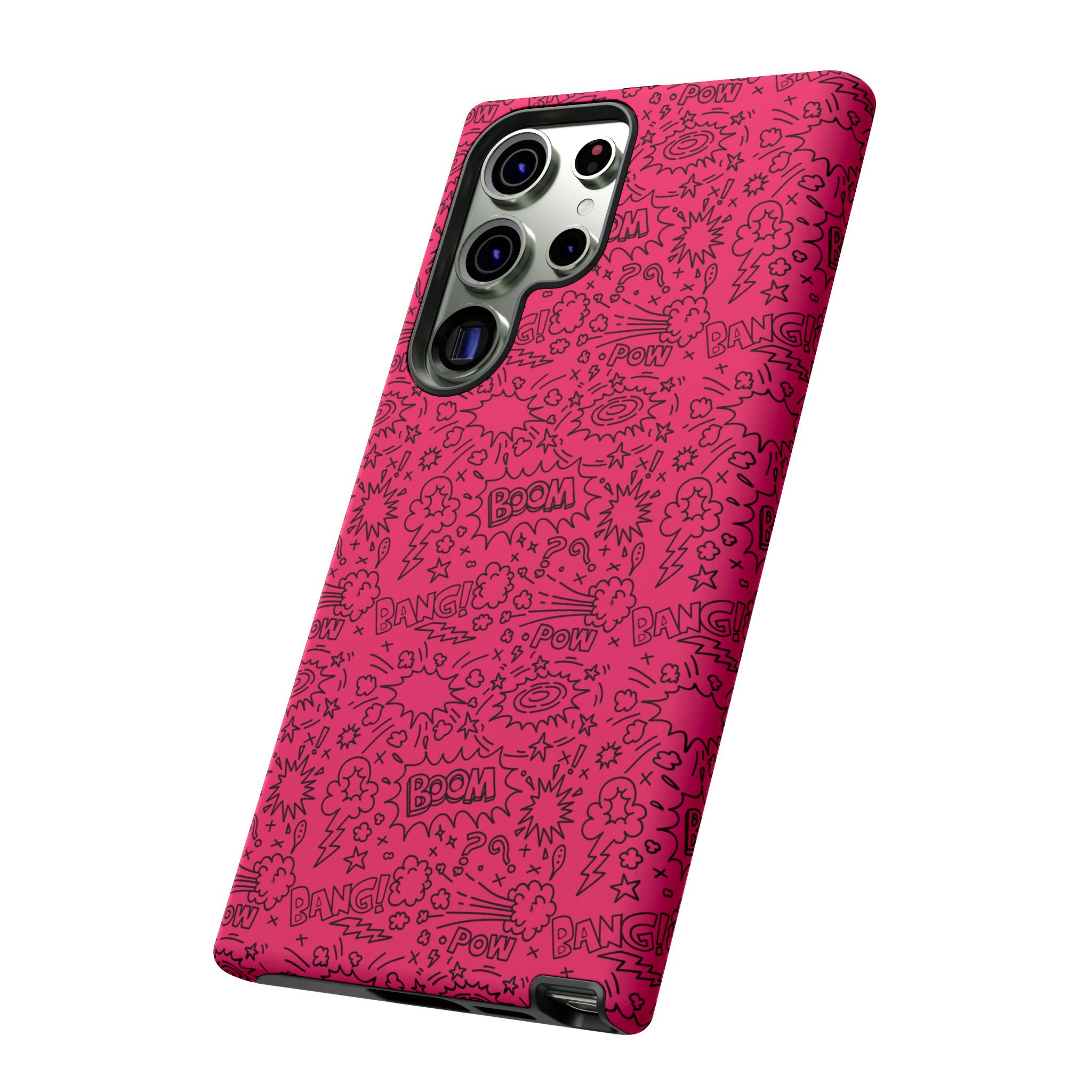 Pink Wow Tough Case for iPhone, Galaxy, or Google Pixel