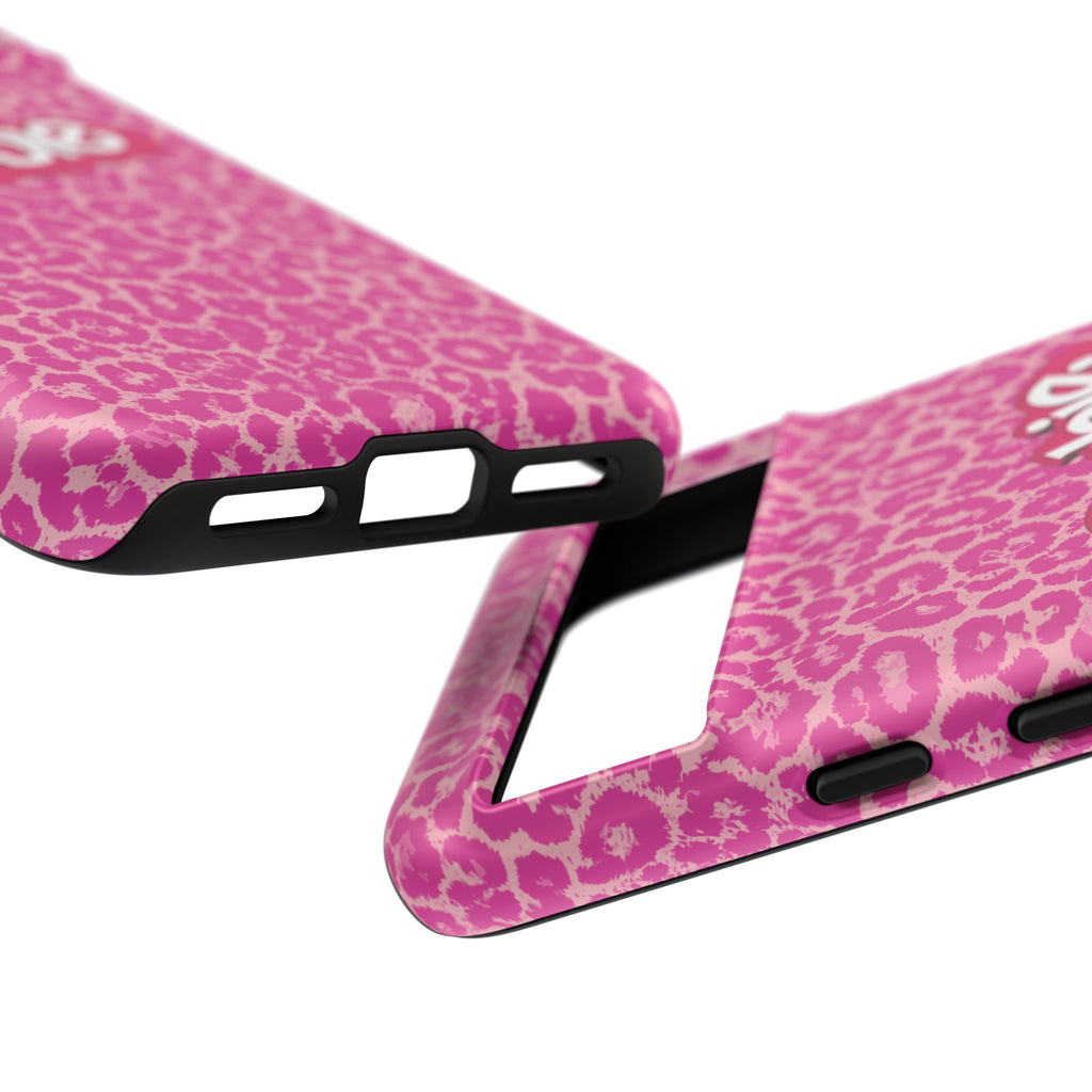 Hot Neon Pink Leopard Barb Tough Phone Case iPhone, Galaxy, or Google Pixel