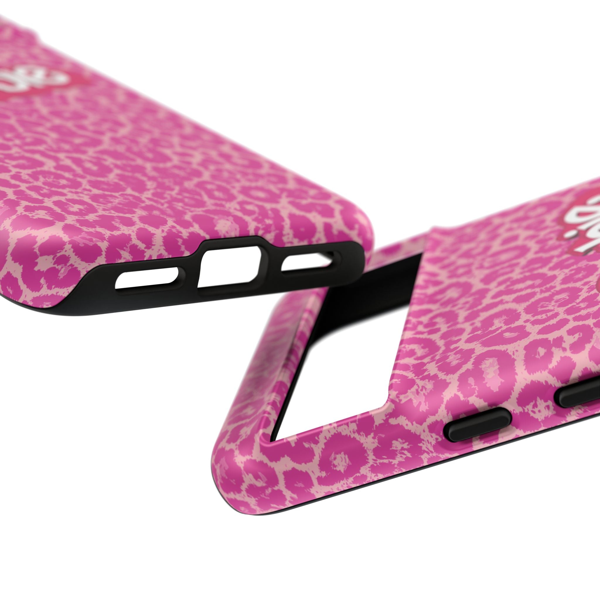 Hot Neon Pink Leopard Barb Tough Phone Case iPhone, Galaxy, or Google Pixel