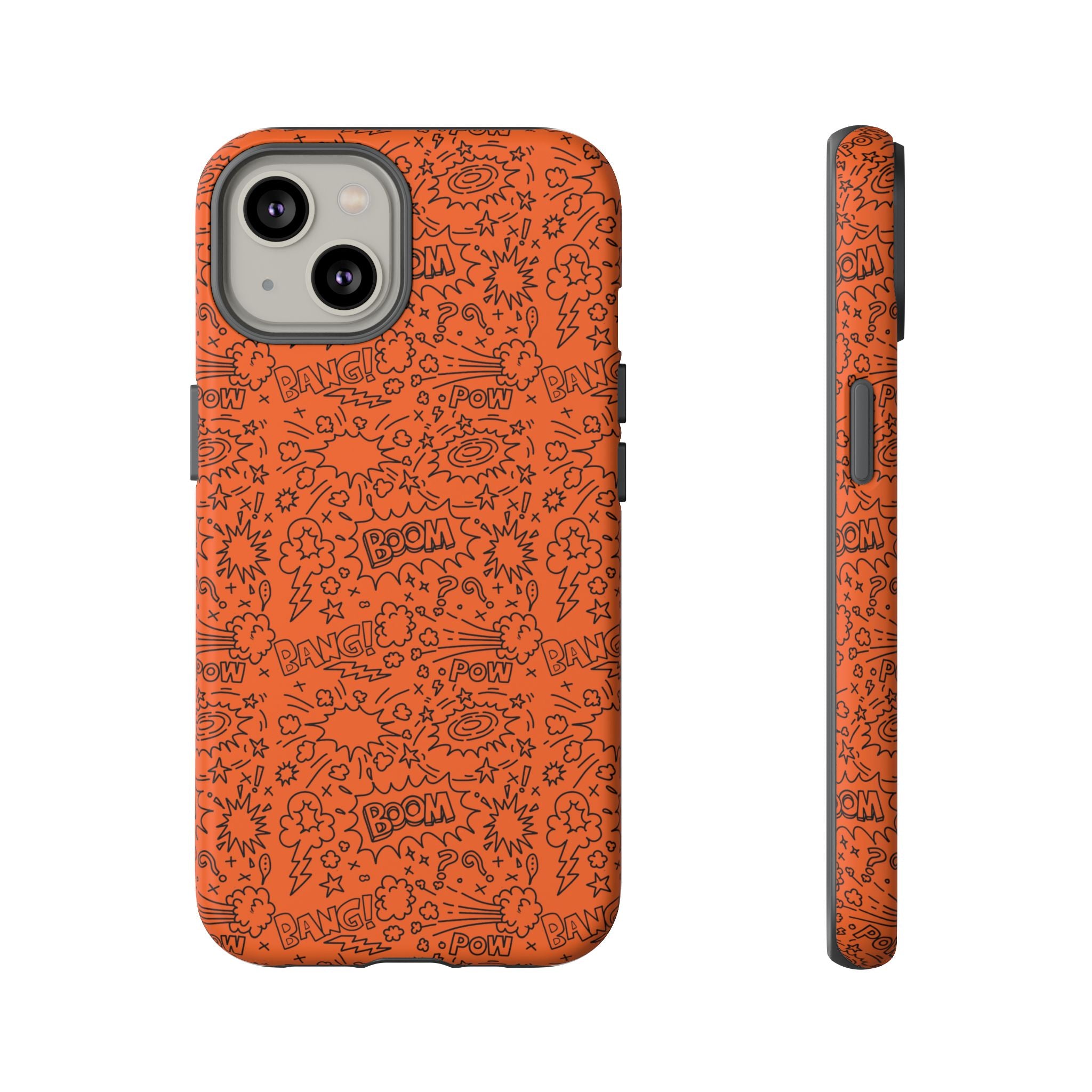 Wow Orange Tough Case for iPhone, Galaxy, or Google Pixel