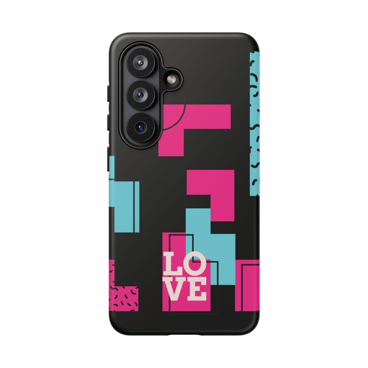 Retro Blocks LOVE Tough Case for iPhone, Galaxy or Google Pixel