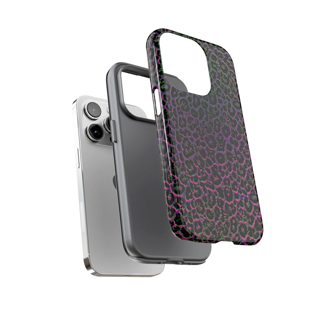 Colorful Leopard Tough Phone Case for iPhone, Galaxy, or Google Pixel