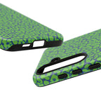 Blue Neon Green  Leopard Tough Phone Case for iPhone, Galaxy, or Google Pixel