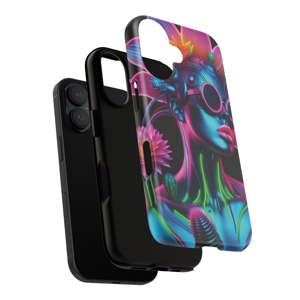 Neon Androgen Cactus Flower Tough Phone Case for iPhone, Galaxy, or Google Pixel