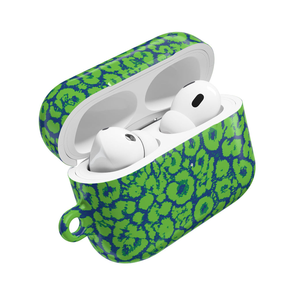 Blue and Green Leopard AirPod Cases
