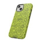 Neon Lime Wow Tough Case for iPhone, Galaxy, or Google Pixel