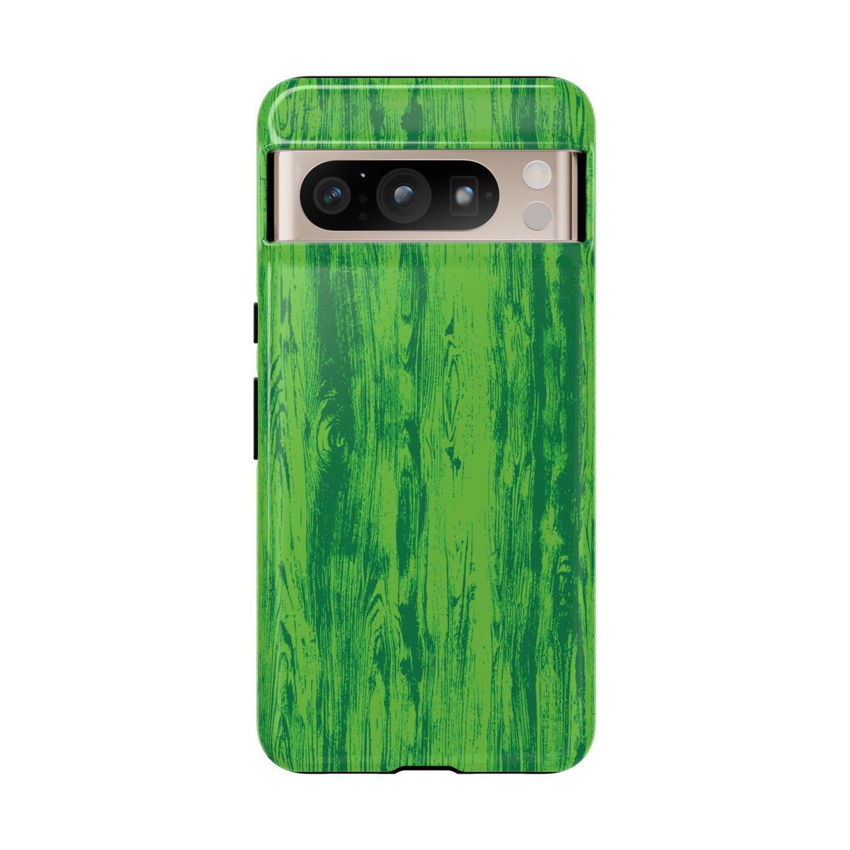 Neon Green Wood Print Tough Phone Case iPhone, Galaxy, or Google Pixel