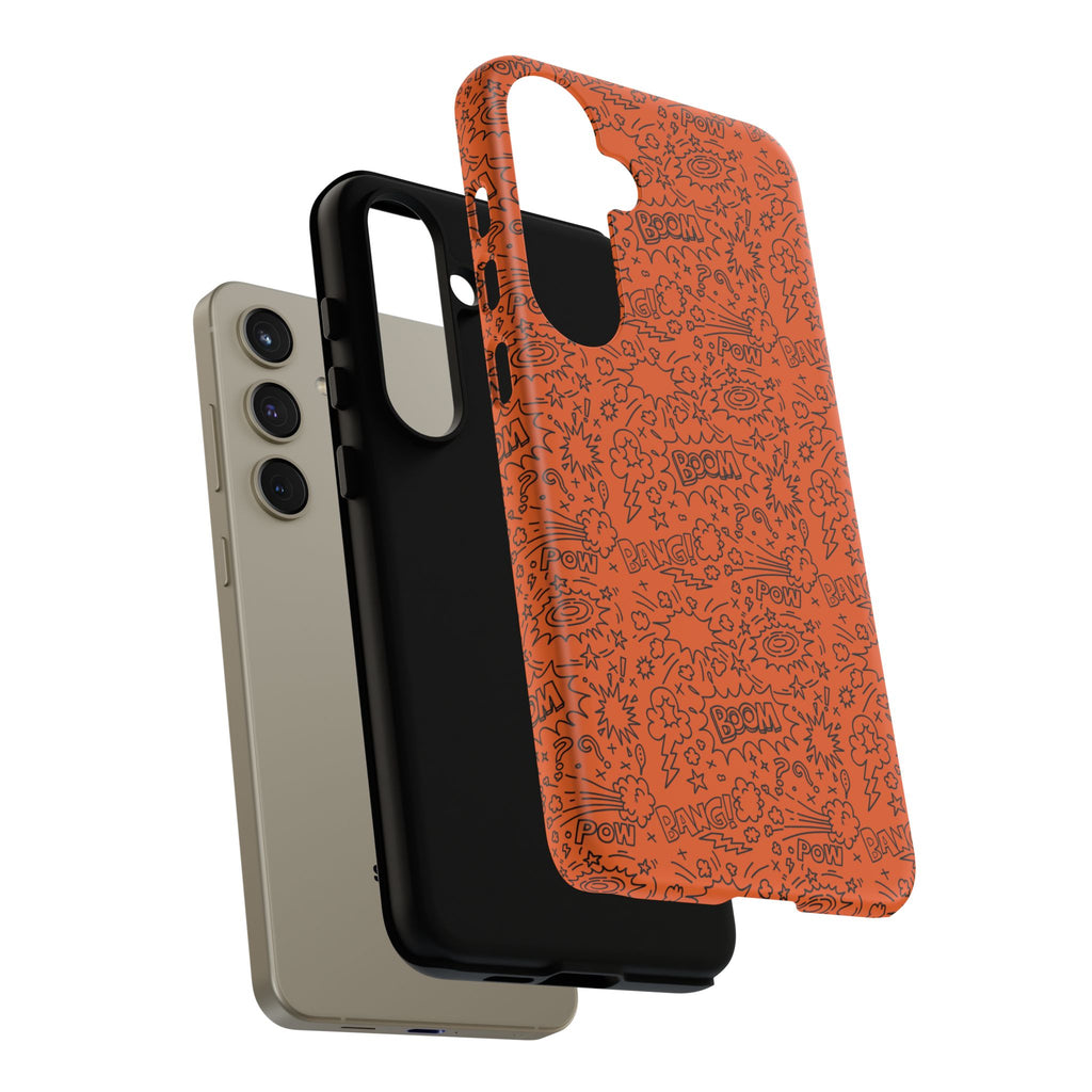 Wow Orange Tough Case for iPhone, Galaxy, or Google Pixel