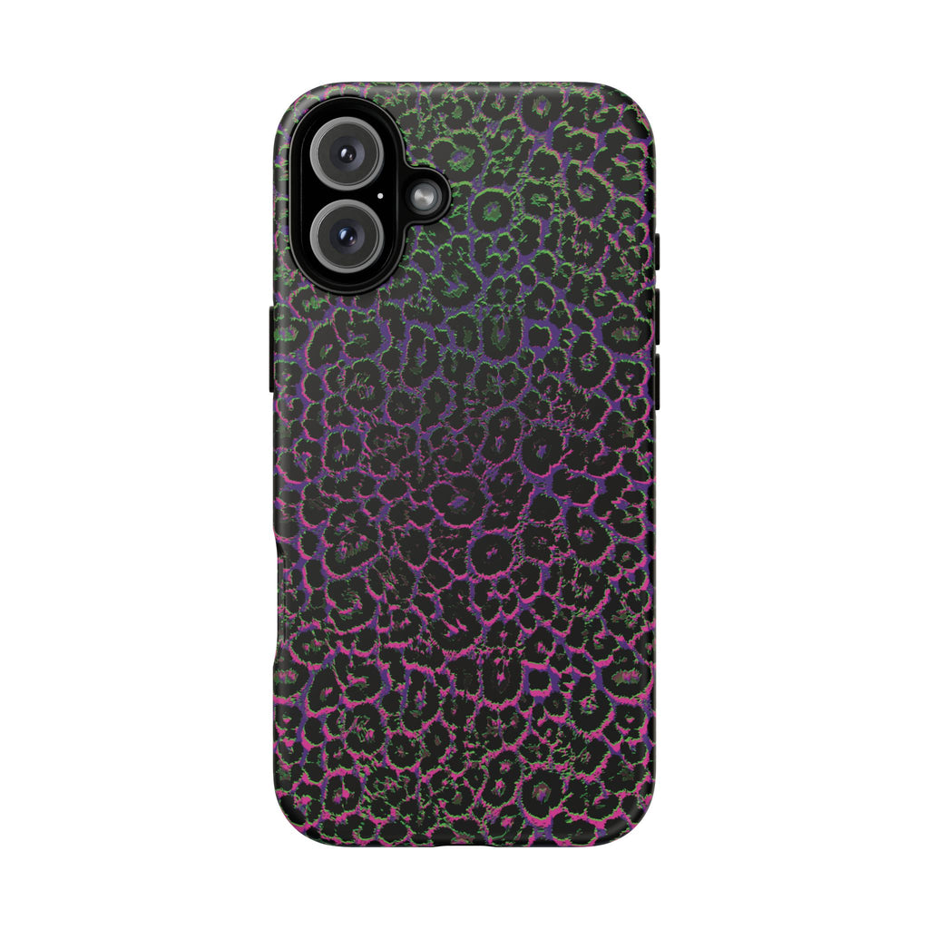 Colorful Leopard Tough Phone Case for iPhone, Galaxy, or Google Pixel