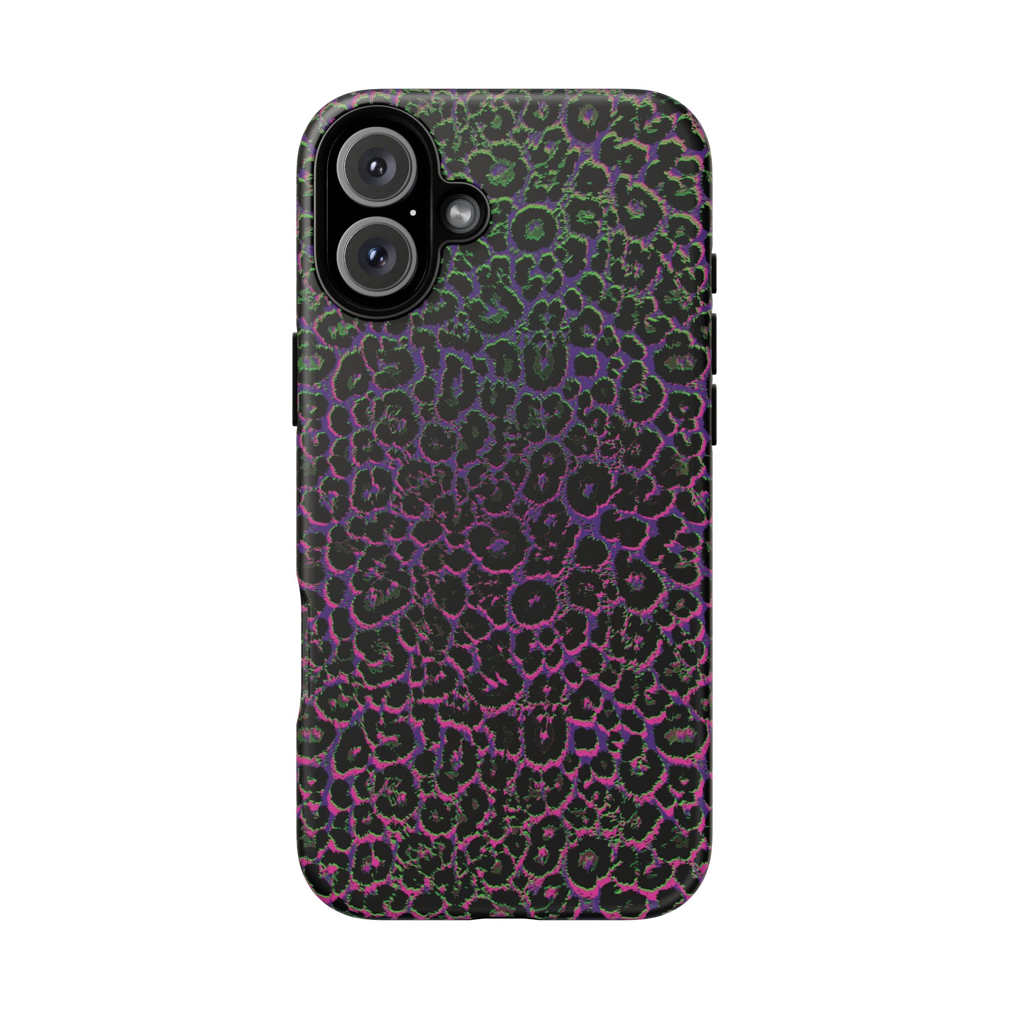 Colorful Leopard Tough Phone Case for iPhone, Galaxy, or Google Pixel