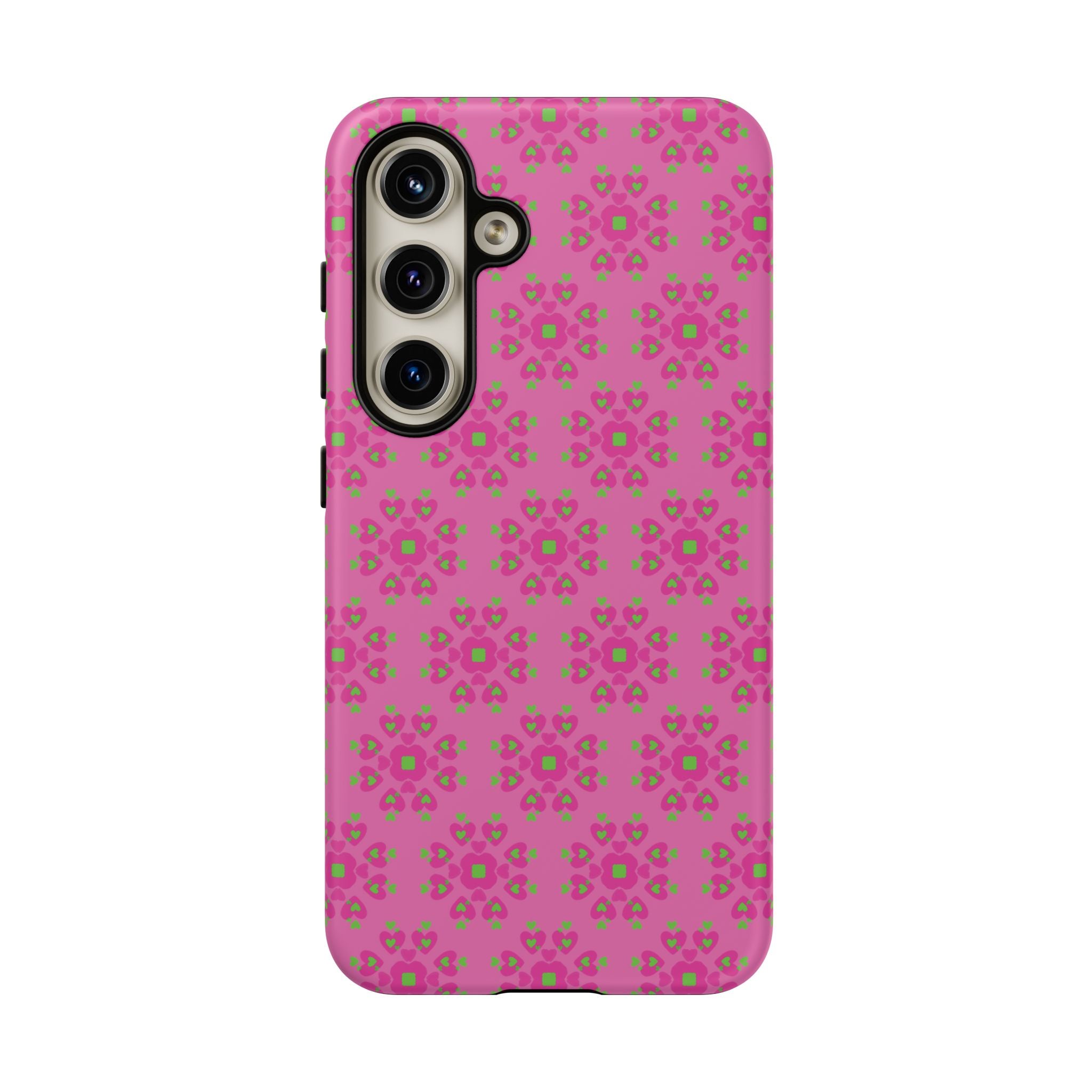 Floresta Heart Pink Tough Phone Case iPhone, Galaxy, or Google Pixel