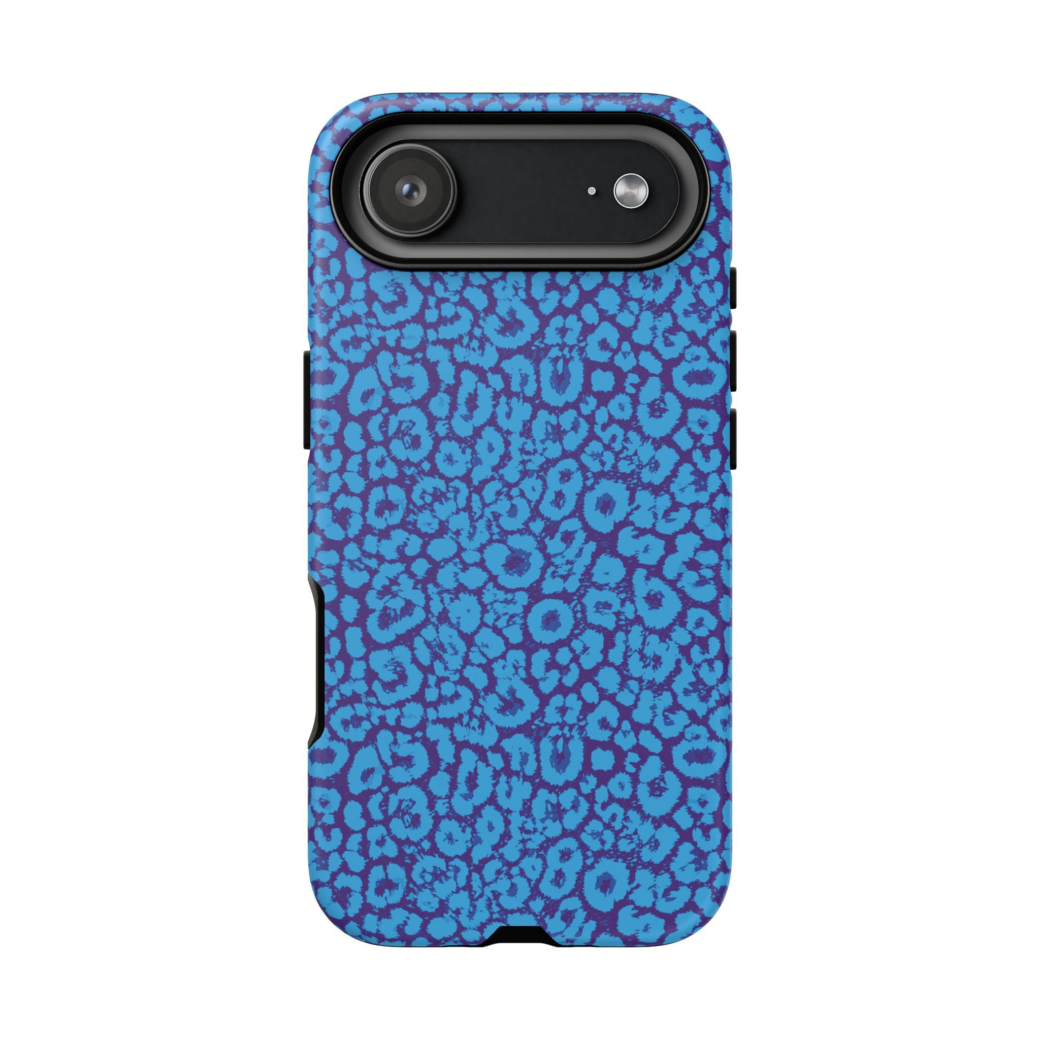 Blue Purple Leopard Tough Phone Case iPhone, Galaxy, or Google Pixel