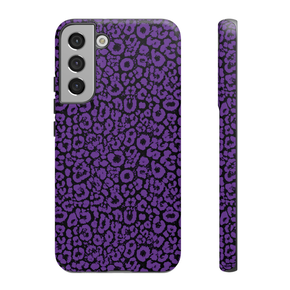 Purple Leopard Tough Case for iPhone, Galaxy or Google Pixel