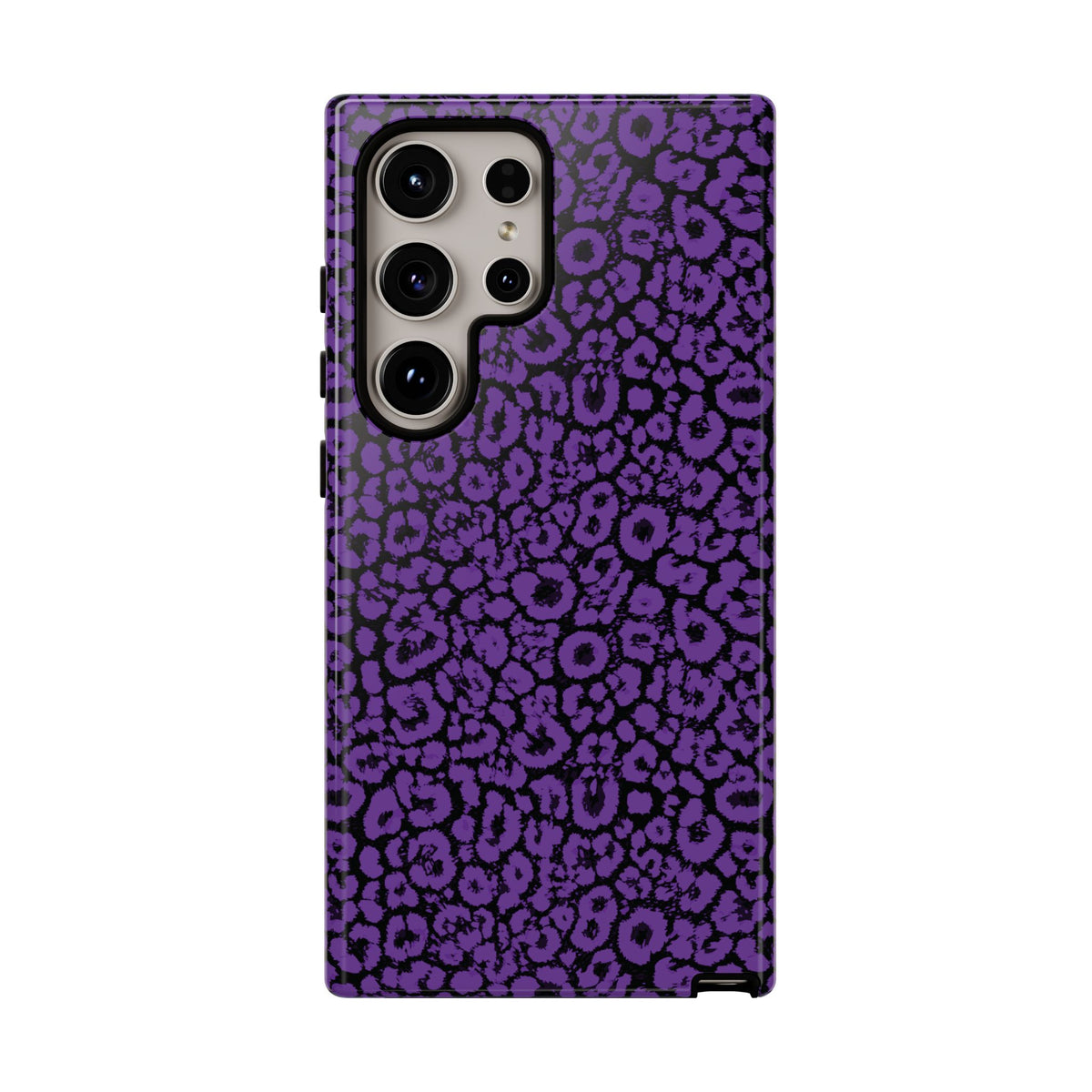 Purple Leopard Tough Case for iPhone, Galaxy or Google Pixel
