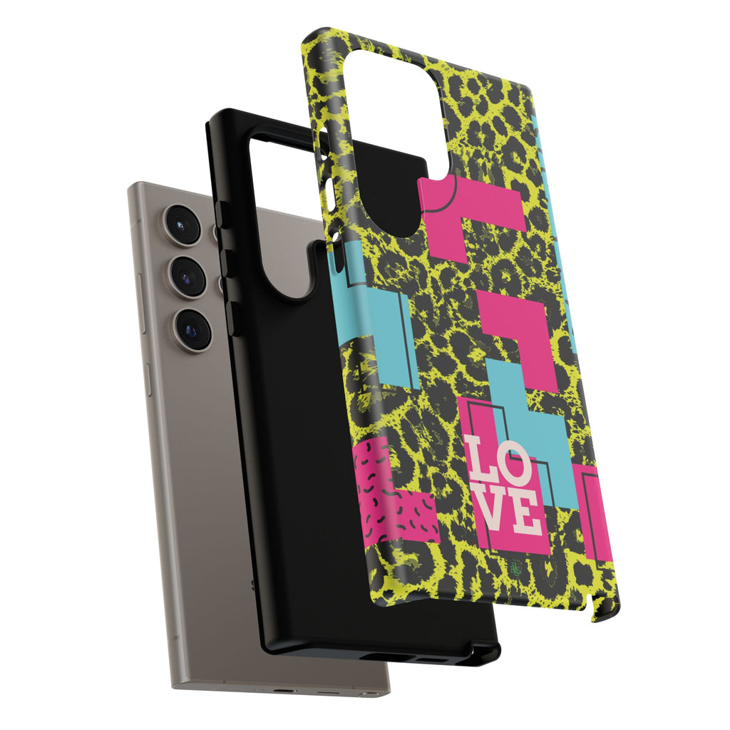 LOVE Neon Yellow RG Phone Case iPhone, Galaxy and Google Tough Cases