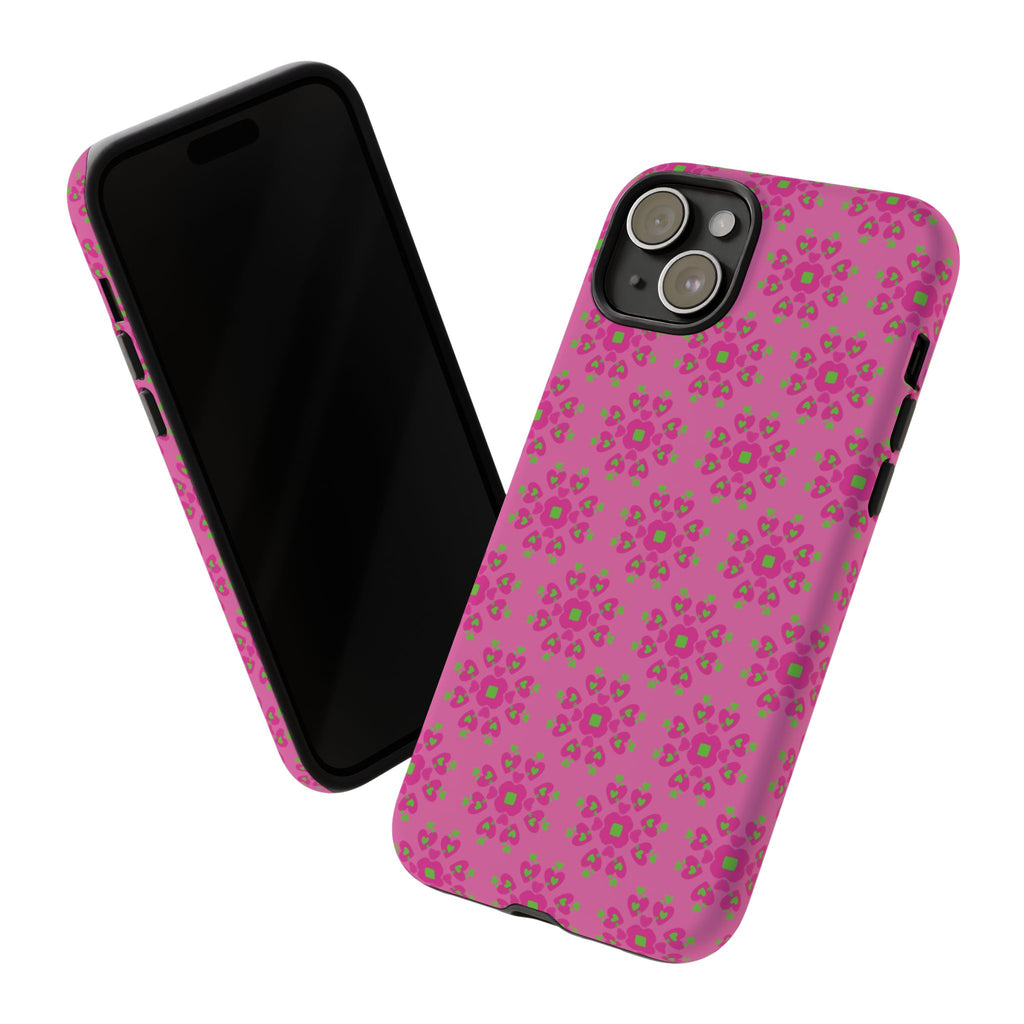 Floresta Heart Pink Tough Phone Case iPhone, Galaxy, or Google Pixel