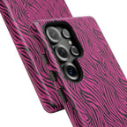 Pink Zebra Tough Phone Case for iPhone, Galaxy, or Google Pixel