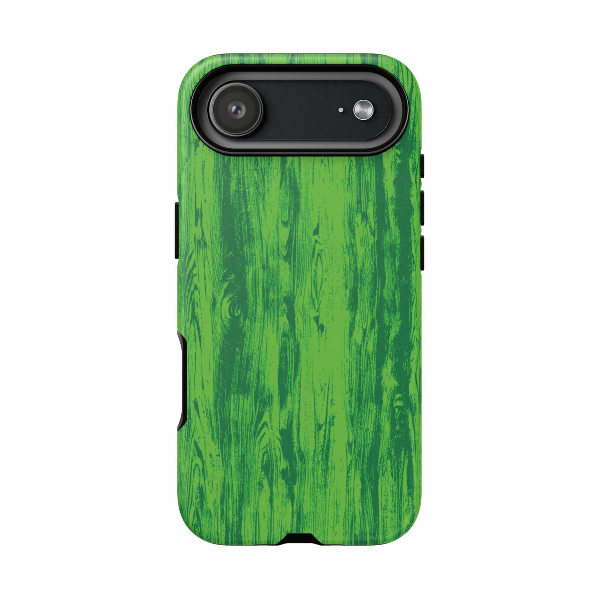 Neon Green Wood Print Tough Phone Case iPhone, Galaxy, or Google Pixel