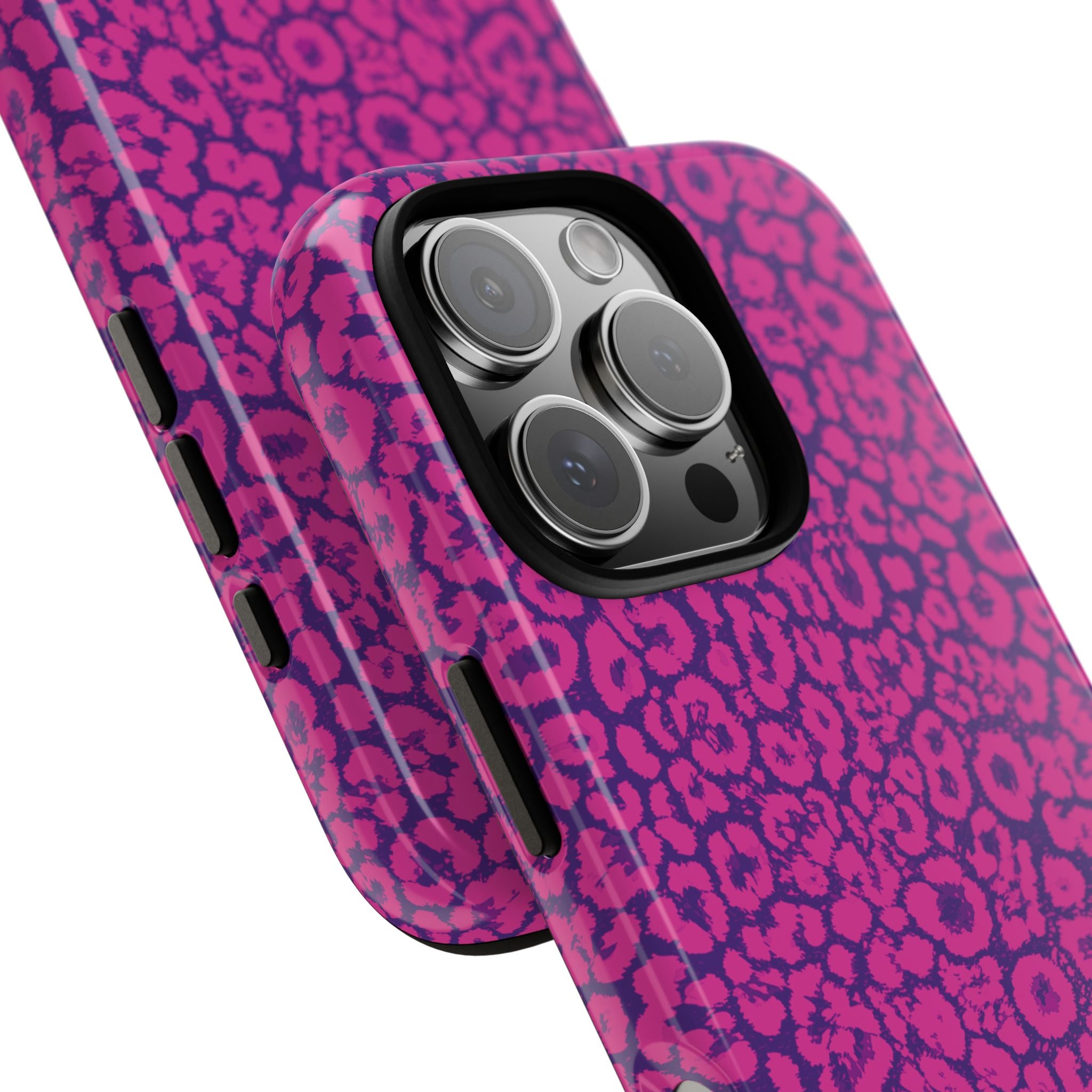 Pink Purple Leopard Tough Phone Case iPhone, Galaxy and Google Pixel