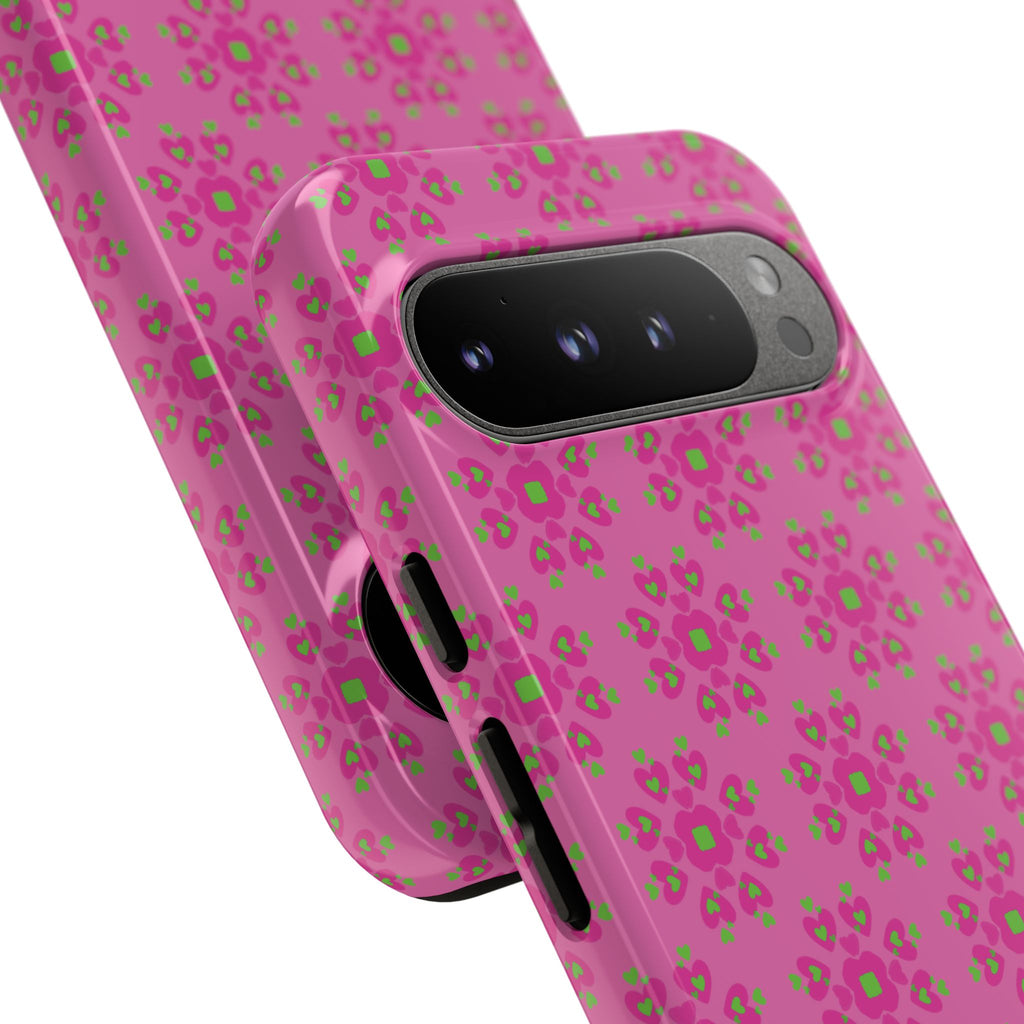 Floresta Heart Pink Tough Phone Case iPhone, Galaxy, or Google Pixel
