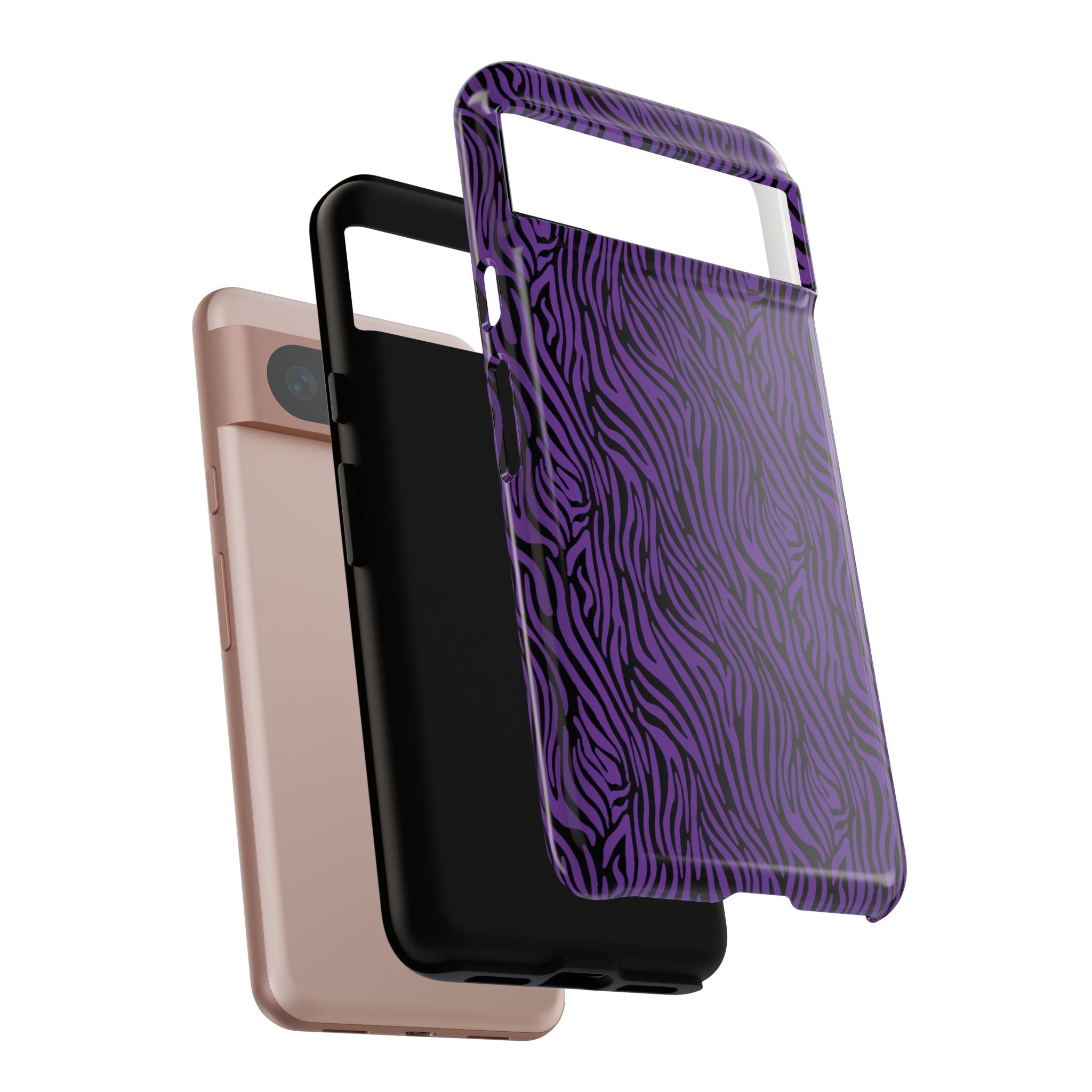 Purple Zebra Tough Phone Case for iPhone, Galaxy, or Google Pixel