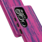 Pink Purple Wood Print Tough Phone Case iPhone, Galaxy, or Google Pixel