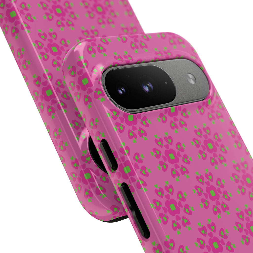 Floresta Heart Pink Tough Phone Case iPhone, Galaxy, or Google Pixel