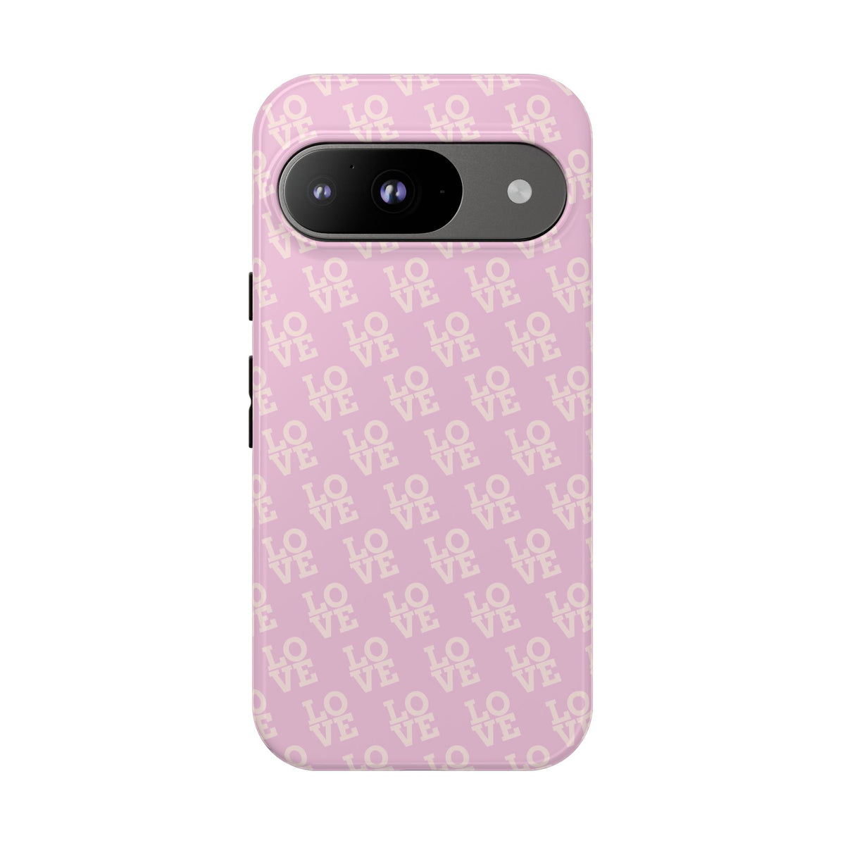 LOVE Pink Tough Phone Case for iPhone, Galaxy, or Google Pixel