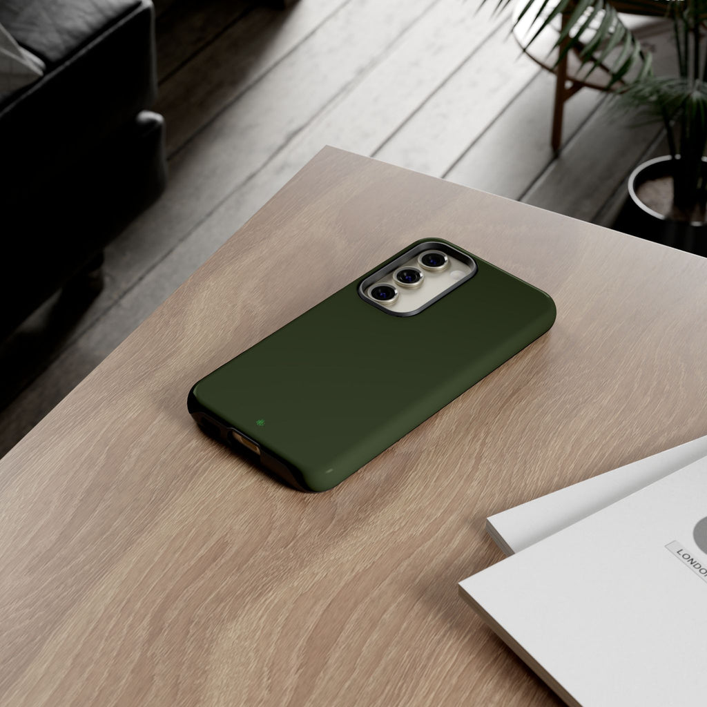Olive Green Tough Phone Case for iPhone, Galaxy and Google Pixel