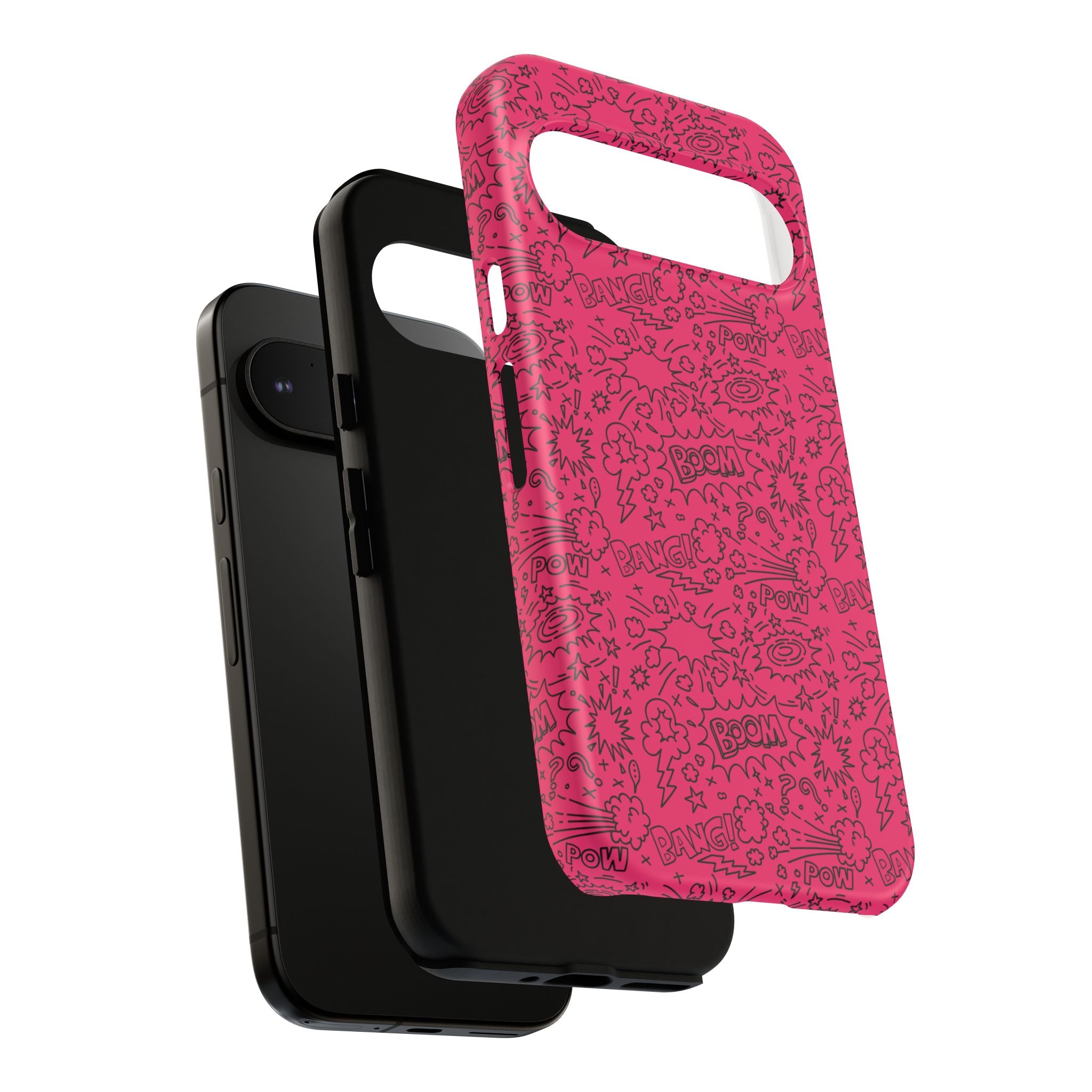 Pink Wow Tough Case for iPhone, Galaxy, or Google Pixel