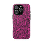 Pink Zebra Tough Phone Case for iPhone, Galaxy, or Google Pixel