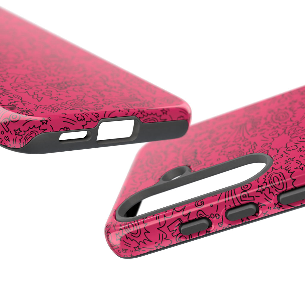 Pink Wow Tough Case for iPhone, Galaxy, or Google Pixel