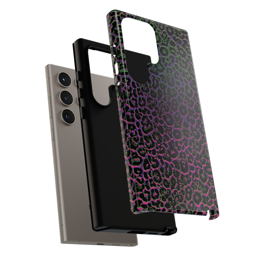 Colorful Leopard Tough Phone Case for iPhone, Galaxy, or Google Pixel