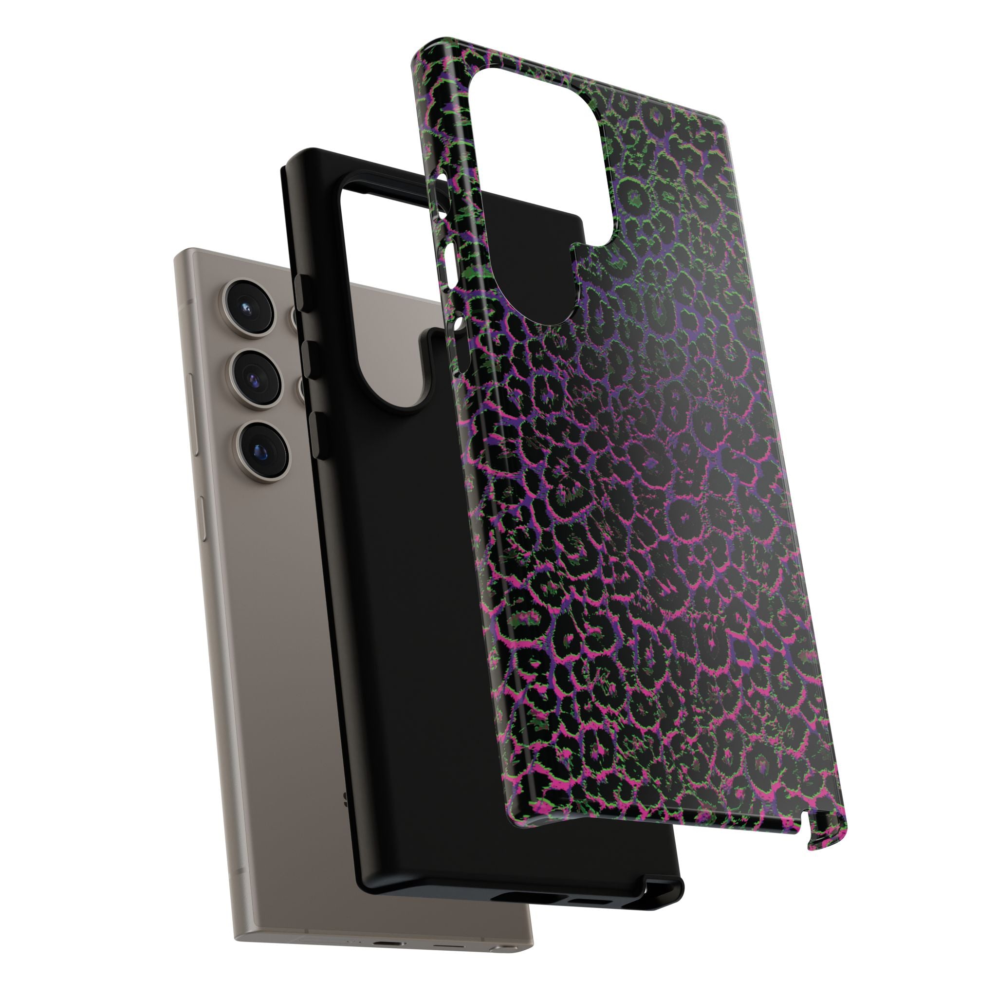 Colorful Leopard Tough Phone Case for iPhone, Galaxy, or Google Pixel