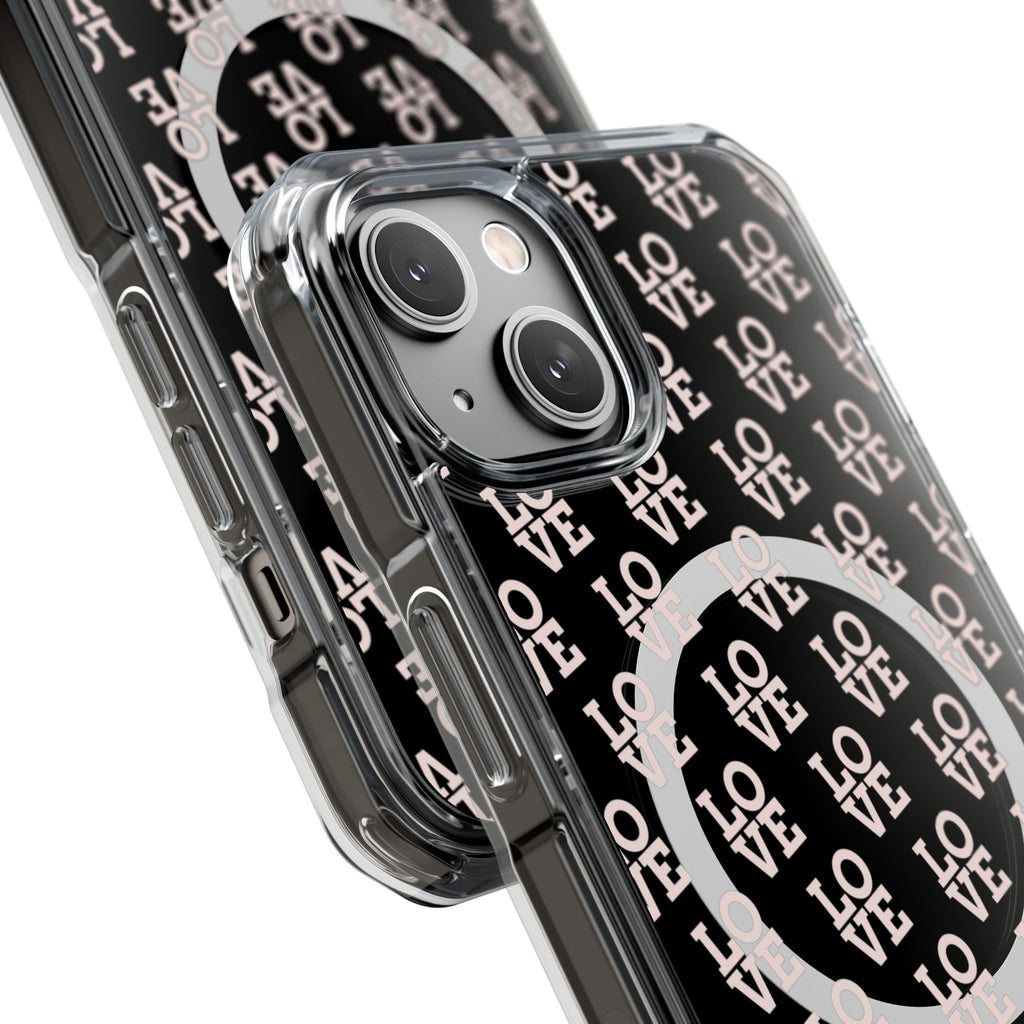 LOVE Magnetic iPhone 14, 15, 16 Series Clear Impact Cases