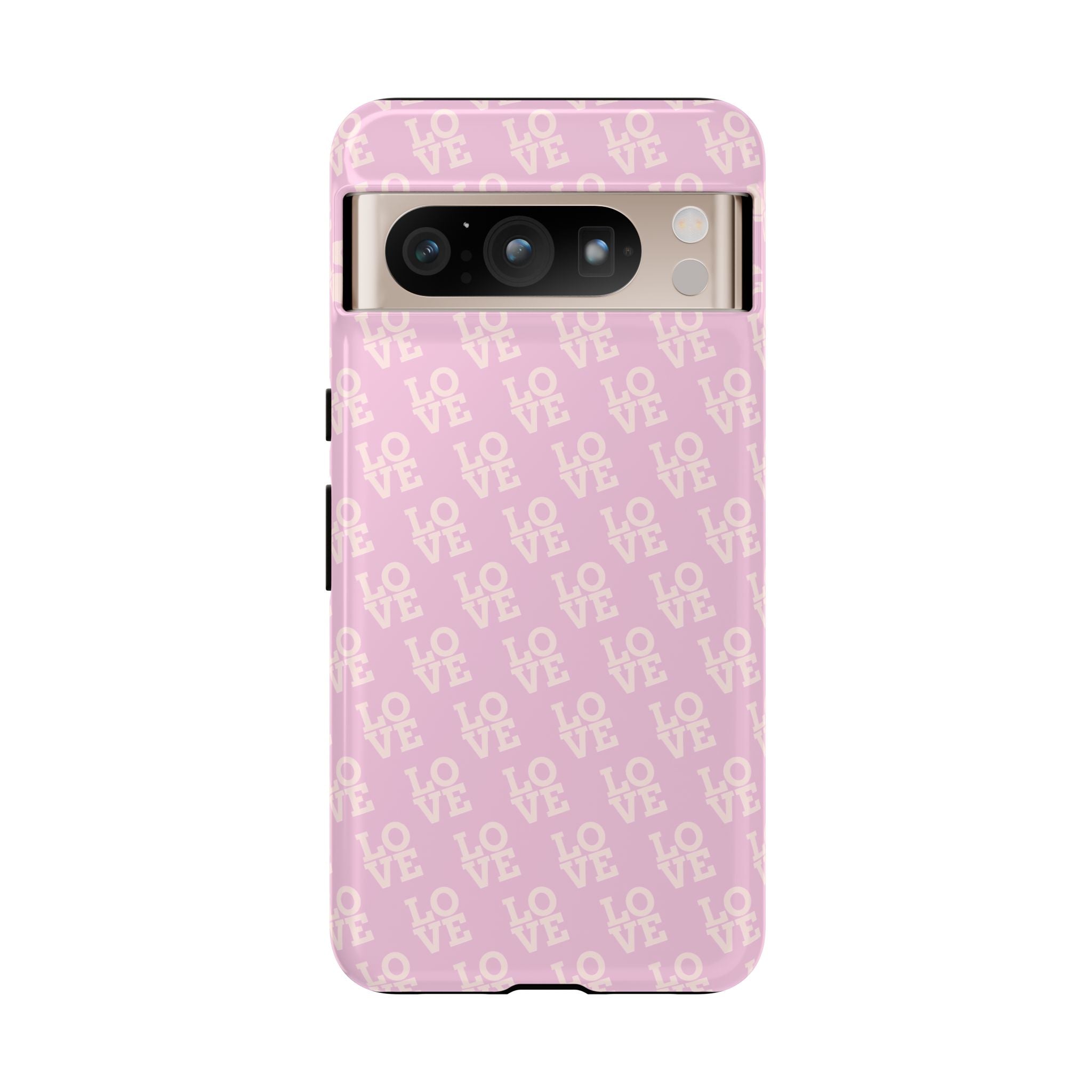 LOVE Pink Tough Phone Case for iPhone, Galaxy, or Google Pixel