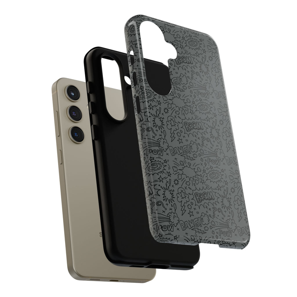 POW BOOM Comics style Tough Phone Case for iPhone, Galaxy, or Google Pixel