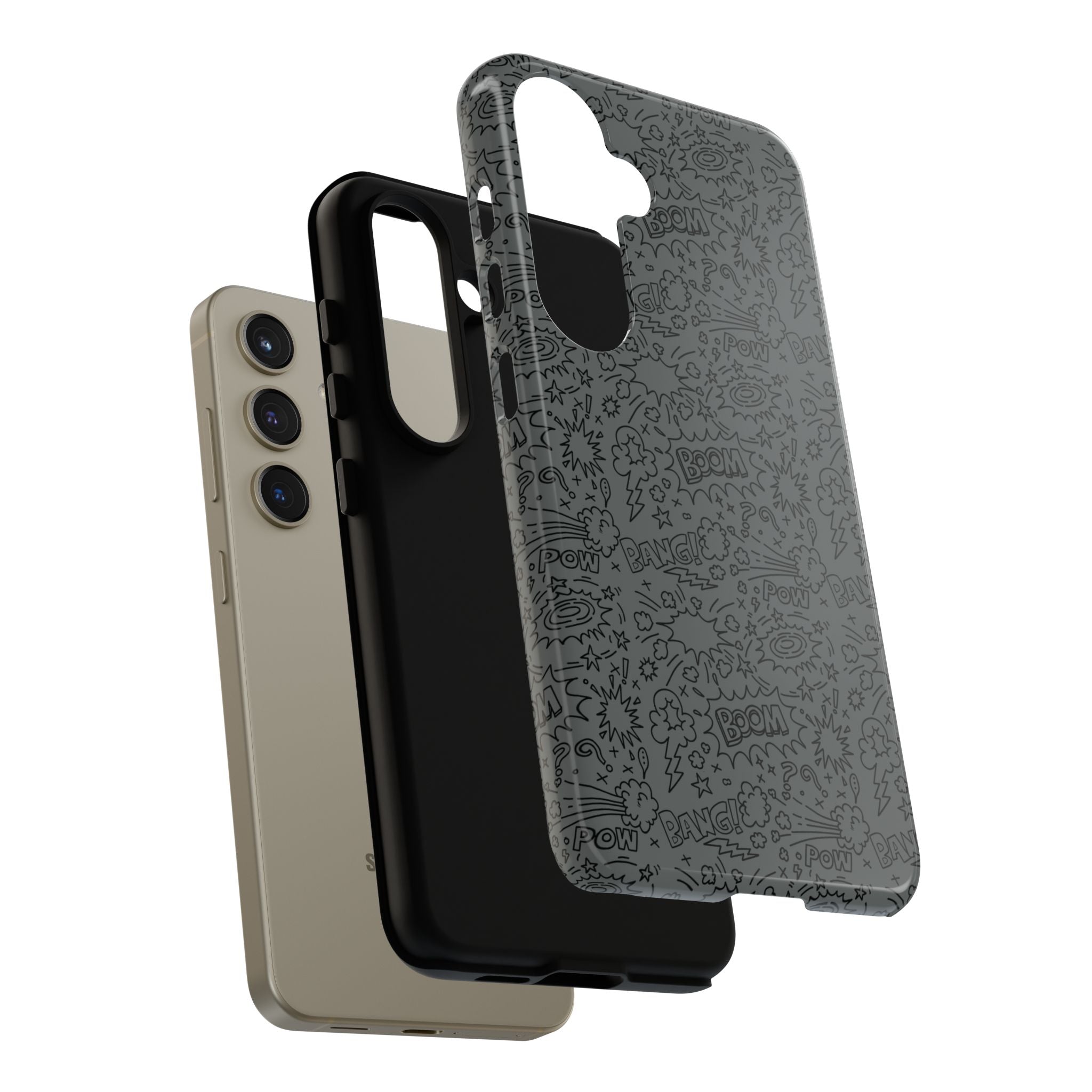 POW BOOM Comics style Tough Phone Case for iPhone, Galaxy, or Google Pixel