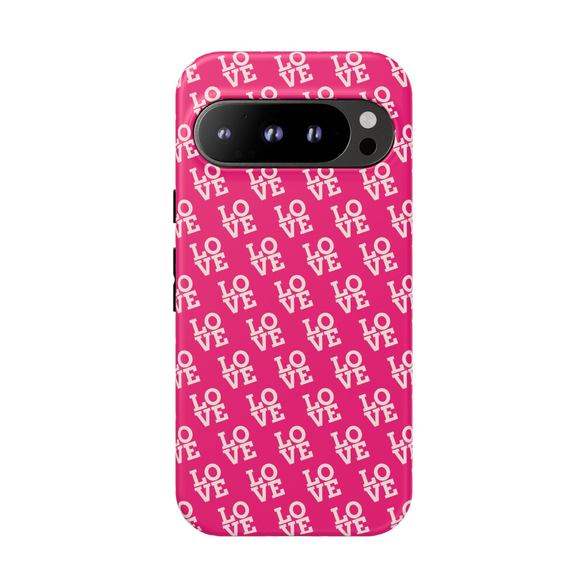 Vibrant Pink LOVE Tough Case iPhone, Galaxy, or Google Pixel