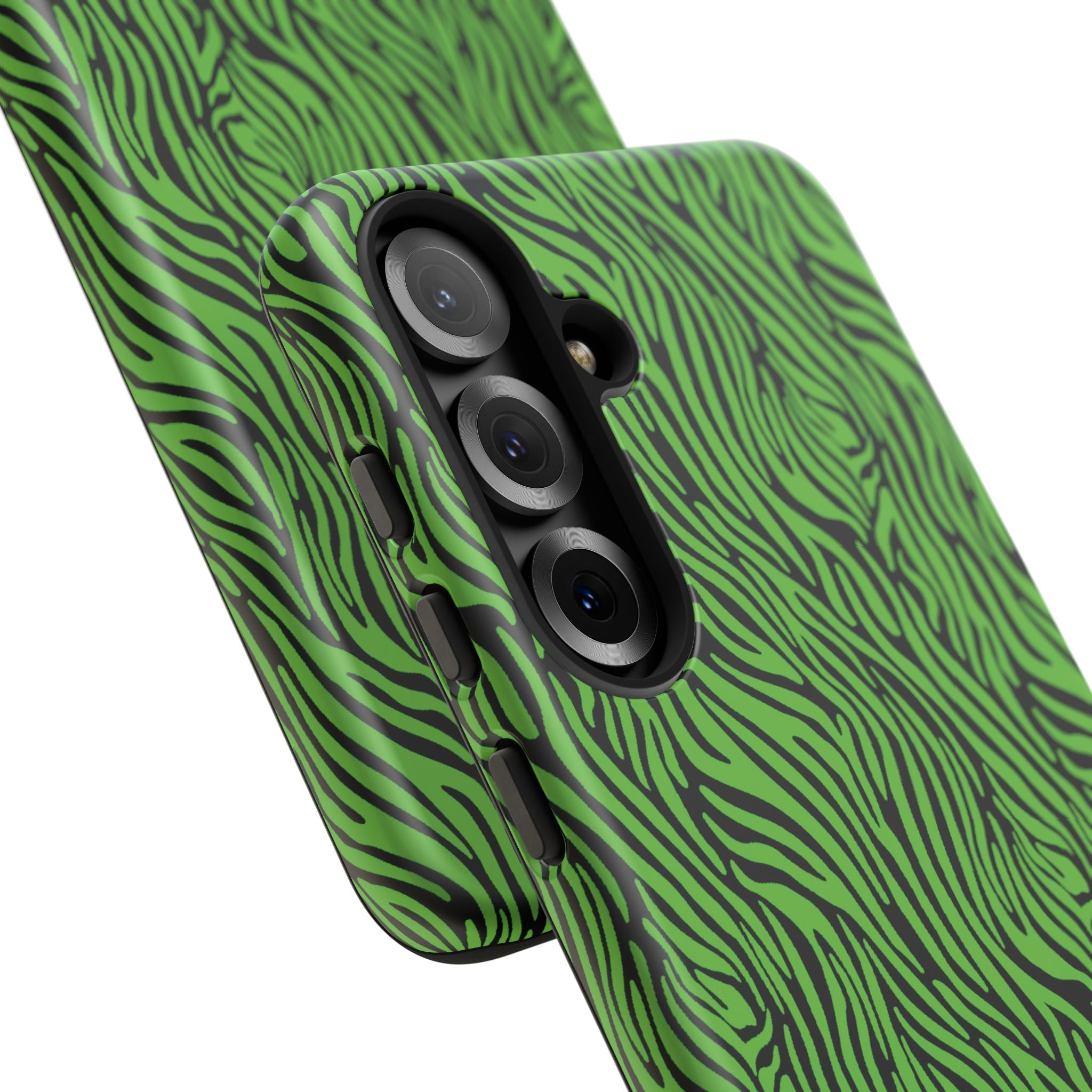 Neon Green Zebra Tough Phone Case iPhone, Galaxy, or Google Pixel
