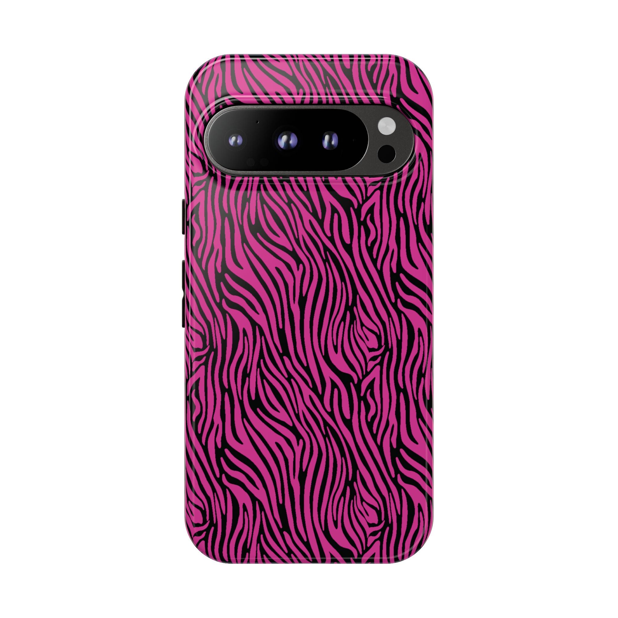 Pink Zebra Tough Phone Case for iPhone, Galaxy, or Google Pixel