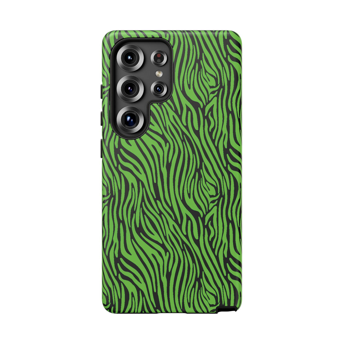 Neon Green Zebra Tough Phone Case iPhone, Galaxy, or Google Pixel