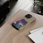 Purple Neon Lime Leopard Kz Tough Case for iPhone, Galaxy, or Google Pixel
